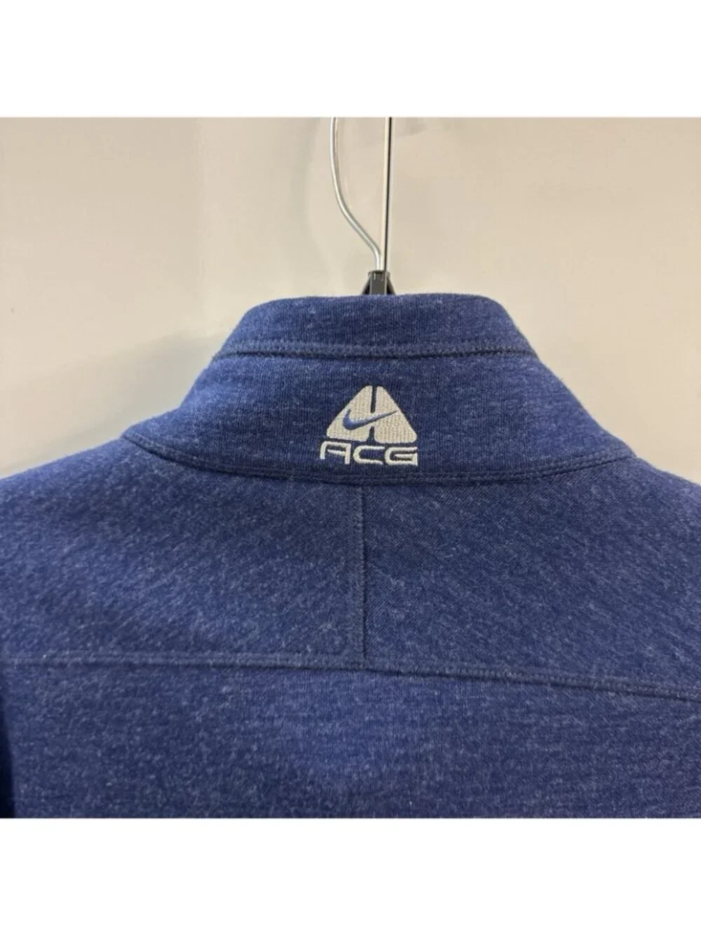 Vintage Nike ACG Jacket Mens XL Blue Wool Blend Fleece Full Zip Hiking Outdoor